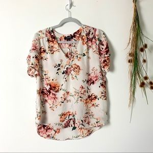 charmed by eve short sleeve floral blouse